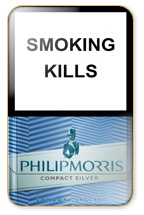 Philip Morris Compact Silver Cigarette Pack