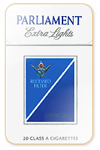 Parliament Extra Lights (Silver Blue) Cigarette Pack