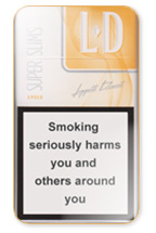 LD Super Slims Amber Cigarette Pack