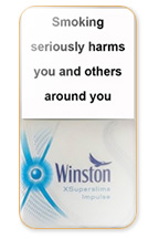 Winston Xsuperslim Impulse Blue Cigarette Pack