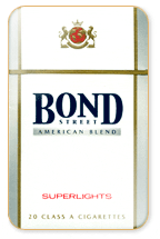 Bond Street Silver (Super Lights) Cigarette Pack