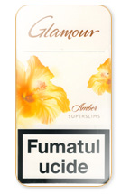 Glamour Super Slims Amber 100's Cigarette Pack