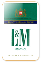 L&M Menthol Cigarette Pack