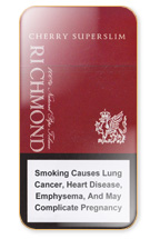 Richmond Cherry Super Slims 100s Cigarette Pack