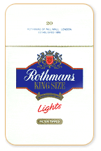 Rothmans King Size Lights Cigarette Pack