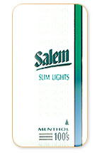 Salem Slim Lights 100's Cigarette Pack