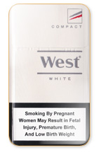 West White Compact Cigarette Pack