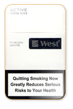 West Fusion White Cigarette Pack