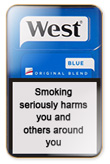 West Blue Cigarettes pack